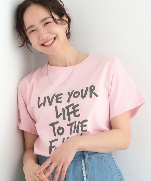 SHOO・LA・RUE/シューラルー プリントアソート ベーシックTシャツ ピンク(372) 03(L) SHOO・LA・RUE/シューラルー プリントアソート ベーシックTシャツ ピンク(372) 03(L)