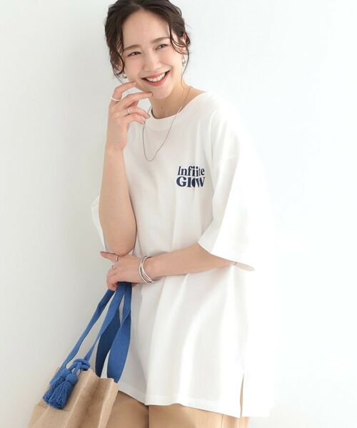 SHOO・LA・RUE/シューラルー プリントBIG Tシャツ ホワイト(301) 00(FREE) SHOO・LA・RUE/シューラルー プリントBIG Tシャツ ホワイト(301) 00(FREE)