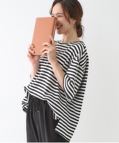 SHOO・LA・RUE / シューラルー カットソー | 【洗える/S-LL】ハーフスリーブボーダーカットソー