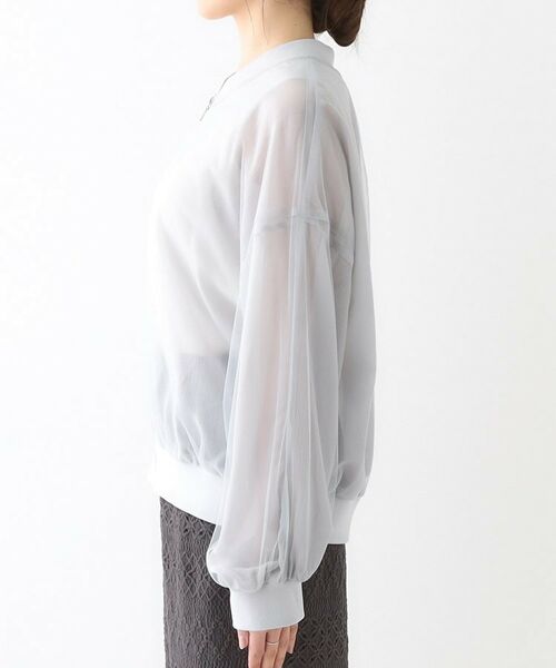 SHOO・LA・RUE / シューラルー レザーブルゾン・ジャケット | 大人の透け感でかろやかに シアーレイヤードブルゾン | 詳細10