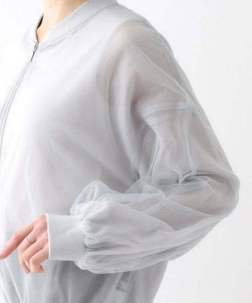 SHOO・LA・RUE / シューラルー レザーブルゾン・ジャケット | 大人の透け感でかろやかに シアーレイヤードブルゾン | 詳細13