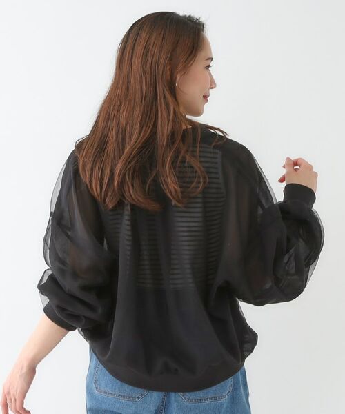 SHOO・LA・RUE / シューラルー レザーブルゾン・ジャケット | 大人の透け感でかろやかに シアーレイヤードブルゾン | 詳細6