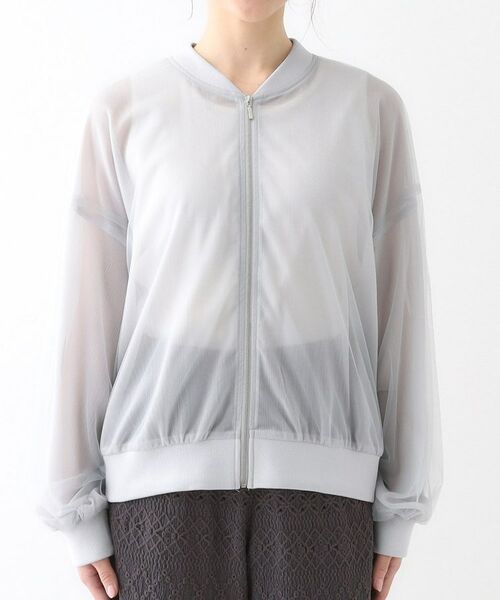 SHOO・LA・RUE / シューラルー レザーブルゾン・ジャケット | 大人の透け感でかろやかに シアーレイヤードブルゾン | 詳細9