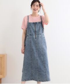 SHOO・LA・RUE / シューラルー ワンピース | 【S-LL/セットアップ可】ライトオンスデニム ZIPキャミワンピース