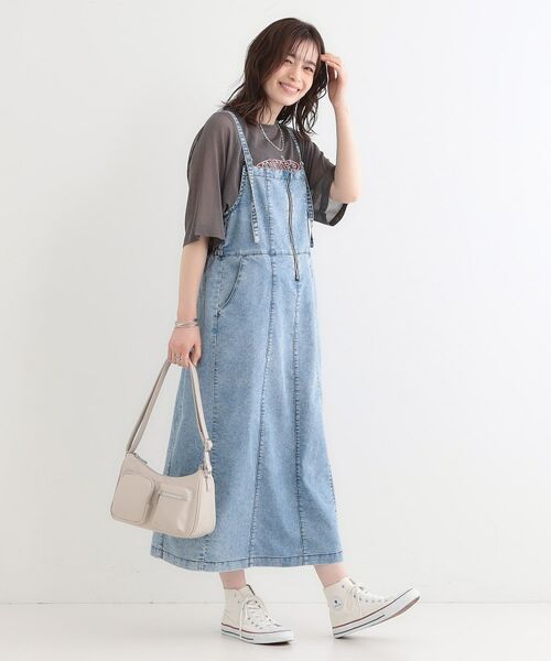 SHOO・LA・RUE / シューラルー ワンピース | 【S-LL/セットアップ可】ライトオンスデニム ZIPキャミワンピース | 詳細1