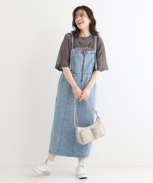 SHOO・LA・RUE / シューラルー ワンピース | 【S-LL/セットアップ可】ライトオンスデニム ZIPキャミワンピース | 詳細2