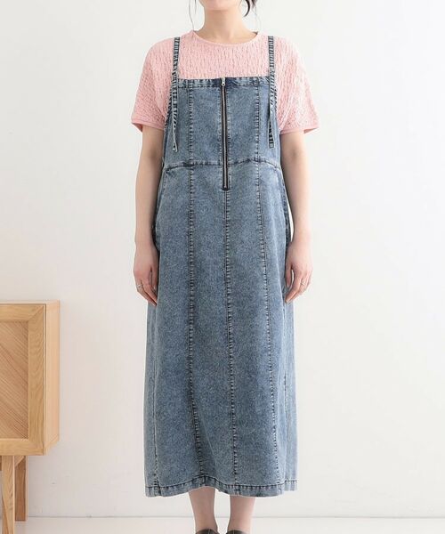 SHOO・LA・RUE / シューラルー ワンピース | 【S-LL/セットアップ可】ライトオンスデニム ZIPキャミワンピース | 詳細9