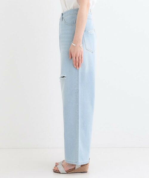 SHOO・LA・RUE / シューラルー デニムパンツ | 【洗える/S-LL】アシメウエスト ダメージデニム | 詳細10