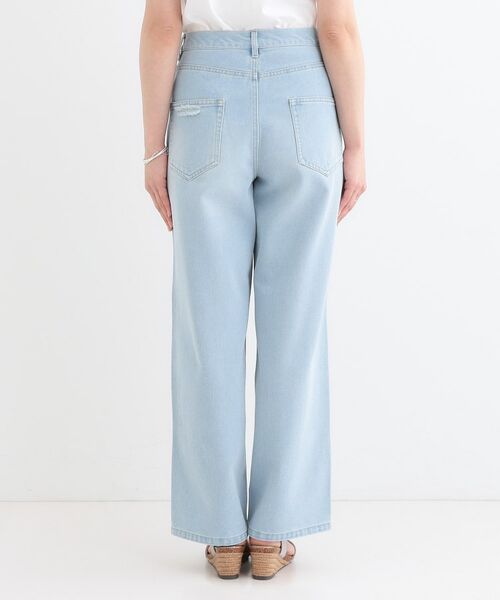 SHOO・LA・RUE / シューラルー デニムパンツ | 【洗える/S-LL】アシメウエスト ダメージデニム | 詳細11