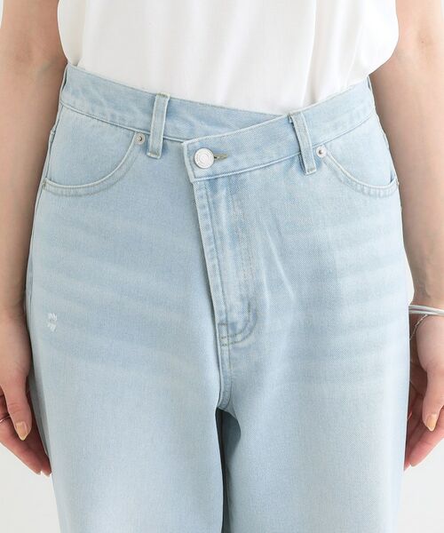 SHOO・LA・RUE / シューラルー デニムパンツ | 【洗える/S-LL】アシメウエスト ダメージデニム | 詳細12