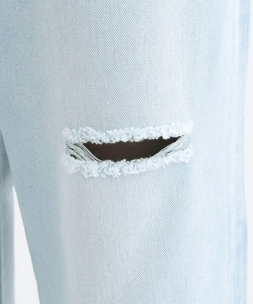 SHOO・LA・RUE / シューラルー デニムパンツ | 【洗える/S-LL】アシメウエスト ダメージデニム | 詳細16