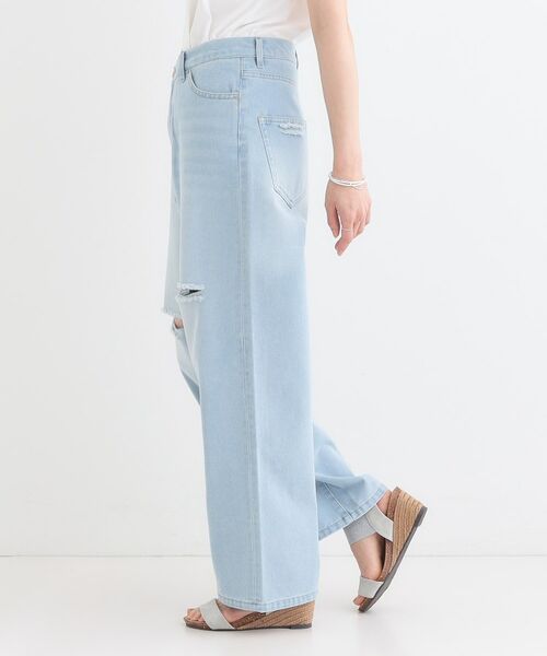 SHOO・LA・RUE / シューラルー デニムパンツ | 【洗える/S-LL】アシメウエスト ダメージデニム | 詳細2