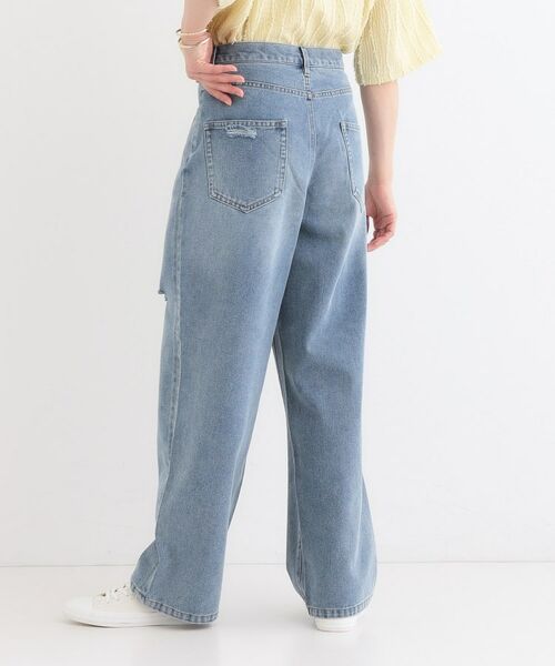 SHOO・LA・RUE / シューラルー デニムパンツ | 【洗える/S-LL】アシメウエスト ダメージデニム | 詳細6