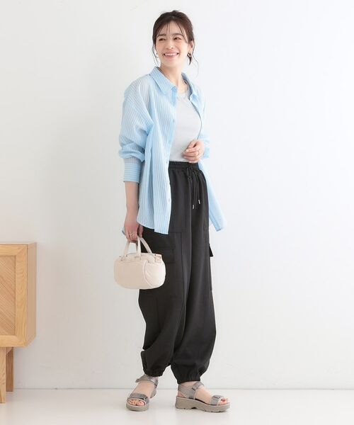 SHOO・LA・RUE / シューラルー パンツ | 【洗える/S-LL】やわらかジョガーカーゴパンツ | 詳細3