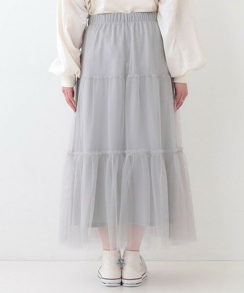 SHOO・LA・RUE / シューラルー ロング・マキシ丈スカート | 【S-LL】チュールレイヤード ティアードスカート | 詳細11