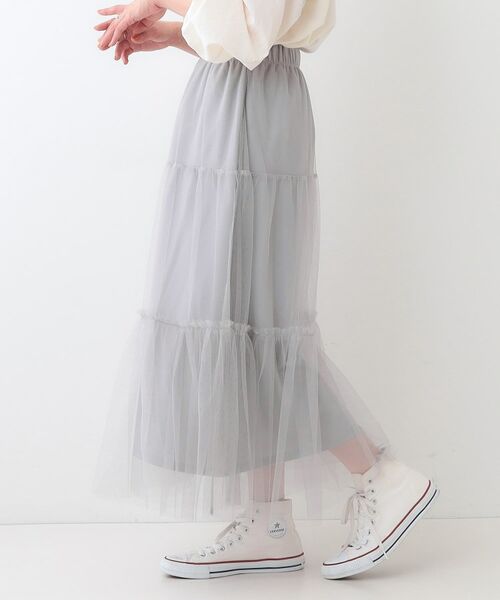 SHOO・LA・RUE / シューラルー ロング・マキシ丈スカート | 【S-LL】チュールレイヤード ティアードスカート | 詳細2