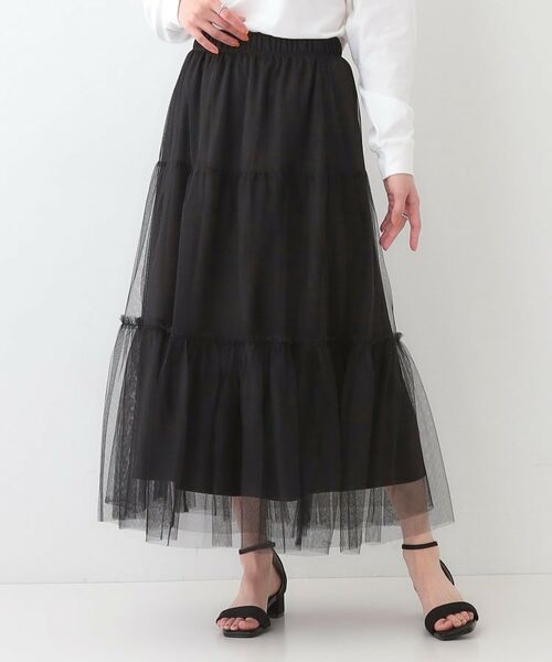 SHOO・LA・RUE / シューラルー ロング・マキシ丈スカート | 【S-LL】チュールレイヤード ティアードスカート | 詳細5