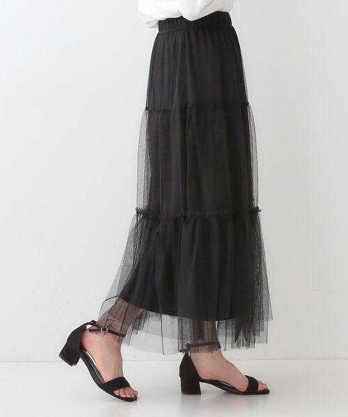 SHOO・LA・RUE / シューラルー ロング・マキシ丈スカート | 【S-LL】チュールレイヤード ティアードスカート | 詳細6