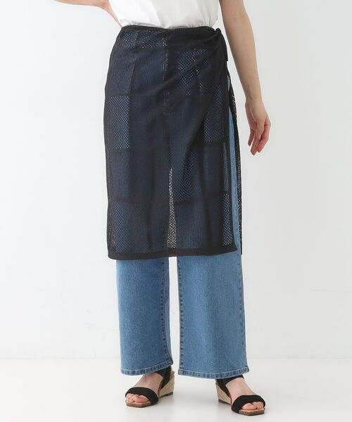 SHOO・LA・RUE / シューラルー スカート | パッチワーク風ニット 巻きスカート | 詳細1