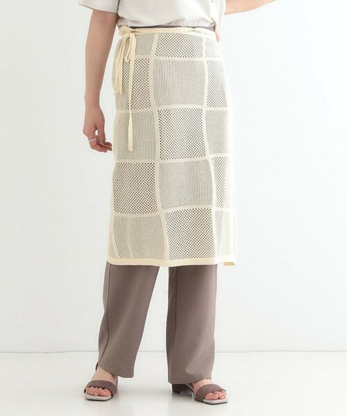 SHOO・LA・RUE / シューラルー スカート | パッチワーク風ニット 巻きスカート | 詳細5