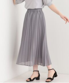 SHOO・LA・RUE / シューラルー ロング・マキシ丈スカート | 【S-LL】カジュアルにもきれいめにも 光沢シフォン プリーツスカート