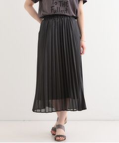 SHOO・LA・RUE / シューラルー ロング・マキシ丈スカート | 【S-LL】カジュアルにもきれいめにも 光沢シフォン プリーツスカート