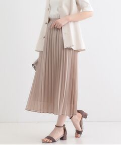 SHOO・LA・RUE / シューラルー ロング・マキシ丈スカート | 【S-LL】カジュアルにもきれいめにも 光沢シフォン プリーツスカート