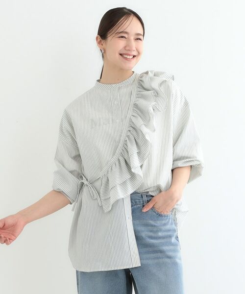 SHOO・LA・RUE / シューラルー シャツ・ブラウス | 【3WAY】フリルサッシュ付きバンドカラーシャツ | 詳細10