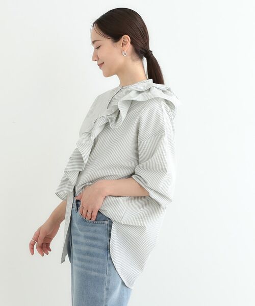 SHOO・LA・RUE / シューラルー シャツ・ブラウス | 【3WAY】フリルサッシュ付きバンドカラーシャツ | 詳細11