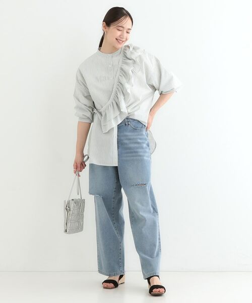 SHOO・LA・RUE / シューラルー シャツ・ブラウス | 【3WAY】フリルサッシュ付きバンドカラーシャツ | 詳細12