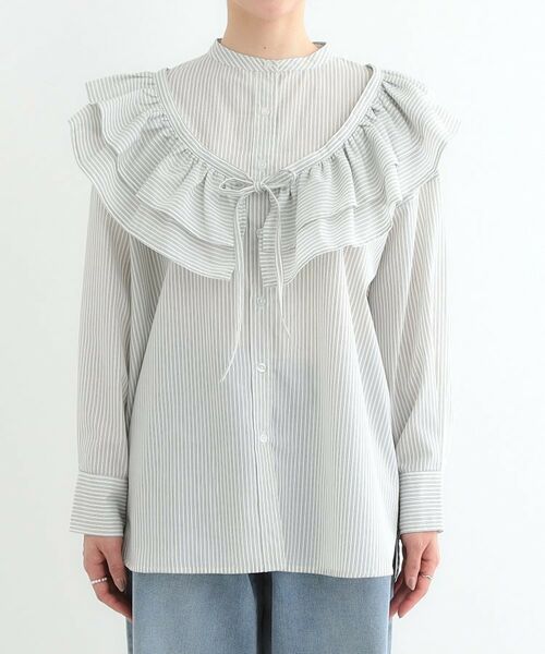 SHOO・LA・RUE / シューラルー シャツ・ブラウス | 【3WAY】フリルサッシュ付きバンドカラーシャツ | 詳細25