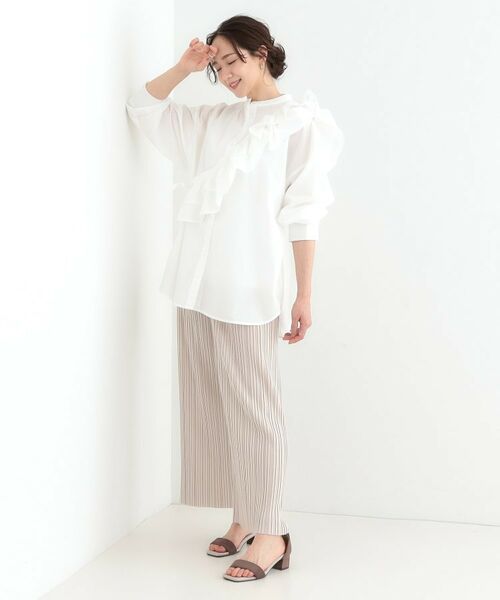 SHOO・LA・RUE / シューラルー シャツ・ブラウス | 【3WAY】フリルサッシュ付きバンドカラーシャツ | 詳細6