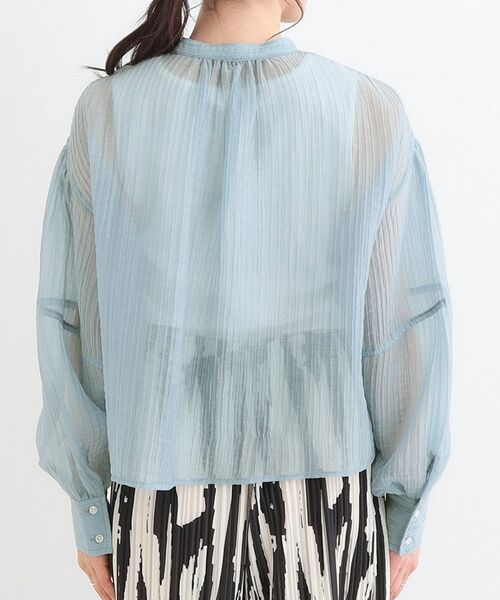 SHOO・LA・RUE / シューラルー シャツ・ブラウス | バンドカラーデザインシアーシャツ | 詳細11