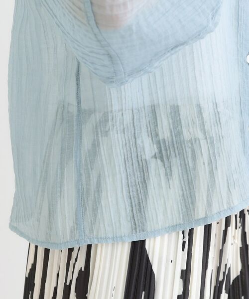 SHOO・LA・RUE / シューラルー シャツ・ブラウス | バンドカラーデザインシアーシャツ | 詳細14