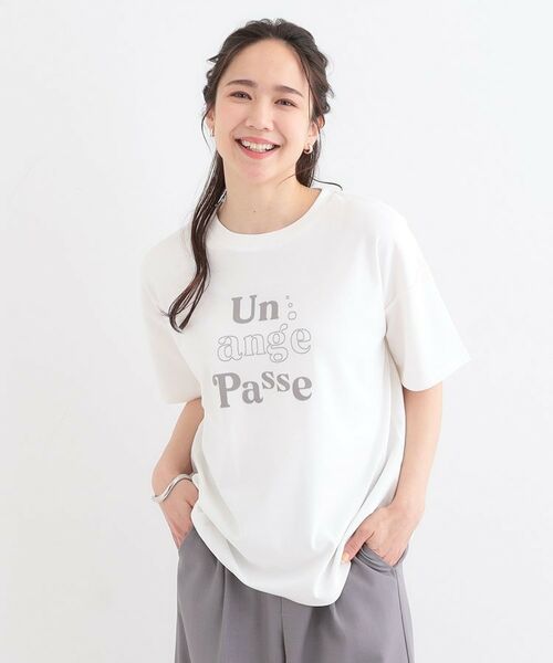 SHOO・LA・RUE / シューラルー Tシャツ | 【S-LL】大人のきれいめカジュアルに フロッキーロゴTシャツ | 詳細5