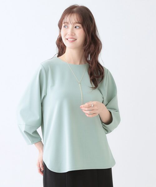 SHOO・LA・RUE / シューラルー シャツ・ブラウス | 【2点セット】大人フェミニン アクセ付き ランタンスリーブトップス | 詳細1