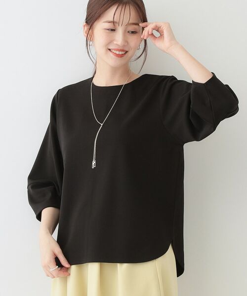 SHOO・LA・RUE/シューラルー 【2点セット】大人フェミニン アクセ付き ランタンスリーブトップス ブラック(019) 03(L) SHOO・LA・RUE/シューラルー 【2点セット】大人フェミニン アクセ付き ランタンスリーブトップス ブラック(019) 03(L)