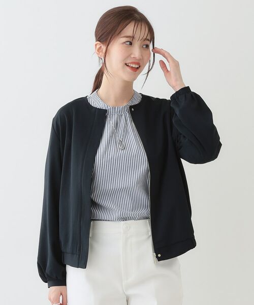 SHOO・LA・RUE / シューラルー レザーブルゾン・ジャケット | さらっと羽織れる ノーカラーブルゾン | 詳細5