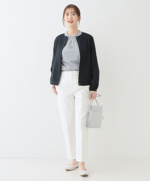 SHOO・LA・RUE / シューラルー レザーブルゾン・ジャケット | さらっと羽織れる ノーカラーブルゾン | 詳細7