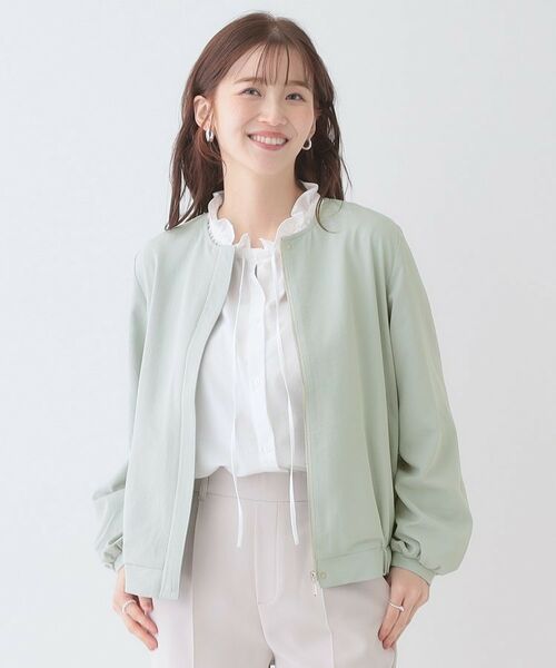 SHOO・LA・RUE / シューラルー レザーブルゾン・ジャケット | さらっと羽織れる ノーカラーブルゾン | 詳細9