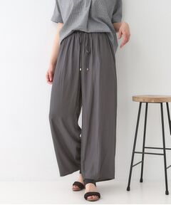 SHOO・LA・RUE / シューラルー パンツ | 【高レビュー/着丈選べる】さらり柔らか マットサテンワイドパンツ