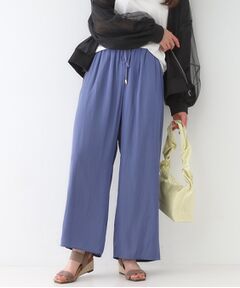 SHOO・LA・RUE / シューラルー パンツ | 【高レビュー/着丈選べる】さらり柔らか マットサテンワイドパンツ