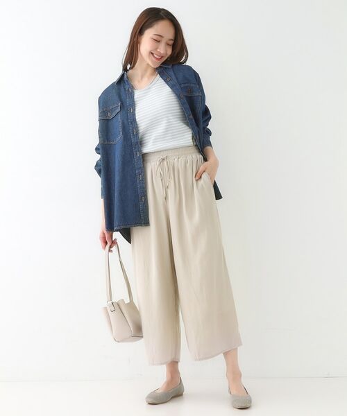 SHOO・LA・RUE / シューラルー パンツ | 【高レビュー/着丈選べる】さらり柔らか マットサテンワイドパンツ | 詳細12