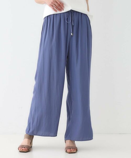 SHOO・LA・RUE / シューラルー パンツ | 【高レビュー/着丈選べる】さらり柔らか マットサテンワイドパンツ | 詳細14