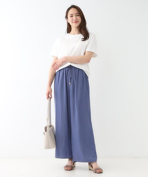 SHOO・LA・RUE / シューラルー パンツ | 【高レビュー/着丈選べる】さらり柔らか マットサテンワイドパンツ | 詳細16