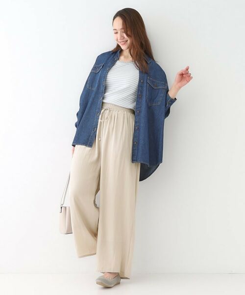 SHOO・LA・RUE / シューラルー パンツ | 【高レビュー/着丈選べる】さらり柔らか マットサテンワイドパンツ | 詳細9