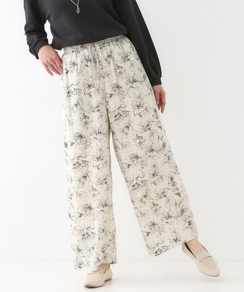 SHOO・LA・RUE/シューラルー 【S-LL/着丈選べる】 マットサテンワイドパンツ アイボリー(704) 38(Mショート丈) SHOO・LA・RUE/シューラルー 【S-LL/着丈選べる】 マットサテンワイドパンツ アイボリー(704) 38(Mショート丈)