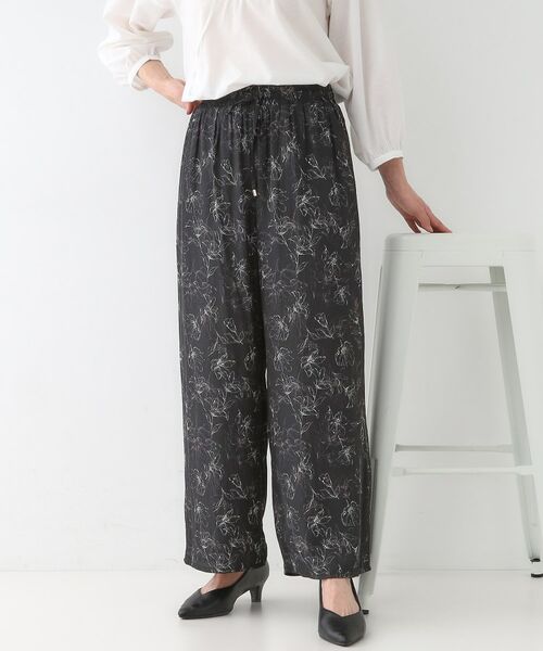 SHOO・LA・RUE/シューラルー 【S-LL/着丈選べる】 マットサテンワイドパンツ ブラック(719) 38(Mショート丈) SHOO・LA・RUE/シューラルー 【S-LL/着丈選べる】 マットサテンワイドパンツ ブラック(719) 38(Mショート丈)