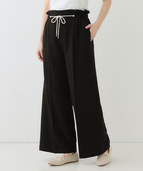 SHOO・LA・RUE / シューラルー パンツ | 【S-LL】きれいにスタイルアップ ロープ紐使いワイドパンツ | 詳細1