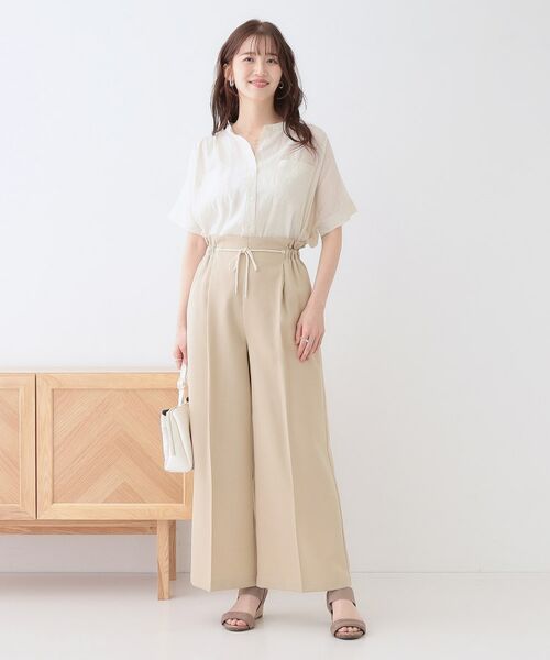 SHOO・LA・RUE / シューラルー パンツ | 【S-LL】きれいにスタイルアップ ロープ紐使いワイドパンツ | 詳細7